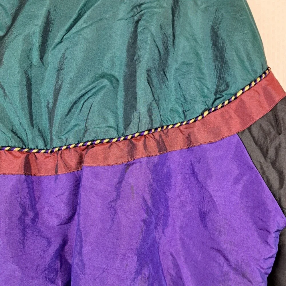 Vintage 90s Casual Isle Multicolor Windbreaker Women Size M Nylon